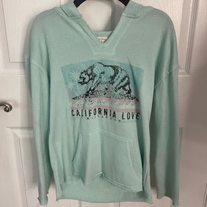 Teal California hoodie